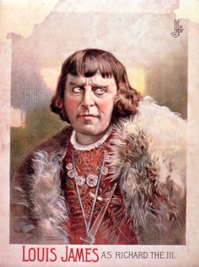 Publicité pour Louis James en Richard III - American School