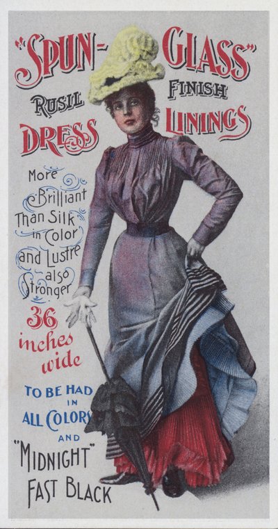 Publicité pour les doublures de robe 
