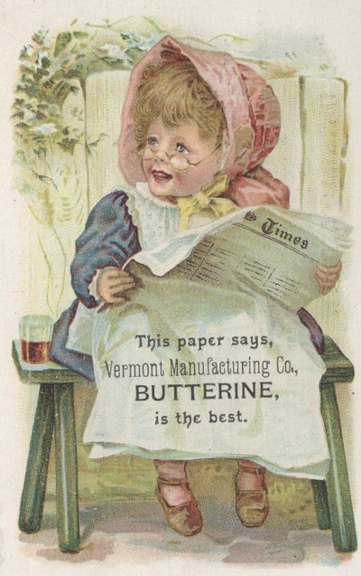 Publicité pour le beurreine de Vermont Manufacturing Co., c.1880 - American School