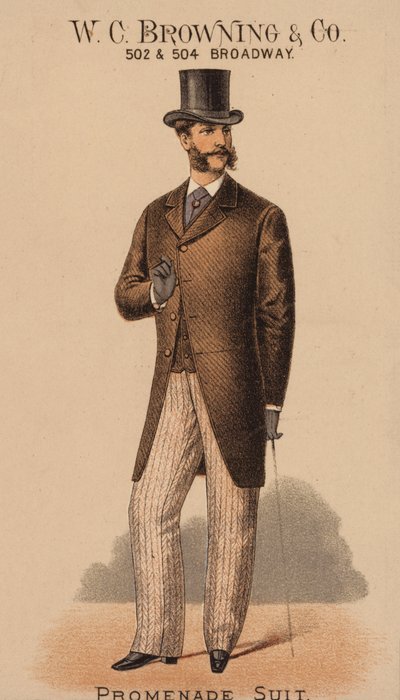 Carte publicitaire pour W C Browning & Co, New York - American School