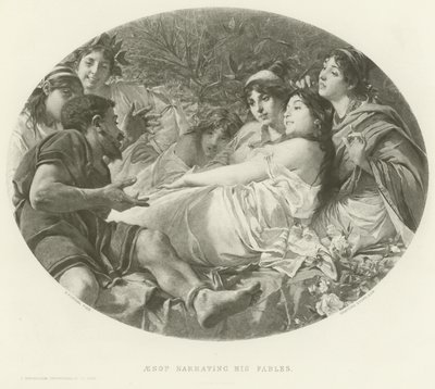 Ésope racontant ses fables (gravure) - American School