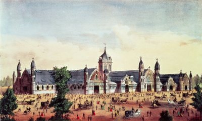 Agricultural Hall, Grand United States Centennial Exhibition, Fairmount Park, Philadelphie, publié par Currier et Ives, 1876 - American School