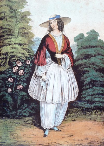 Amelia Jenks Bloomer portant le costume 