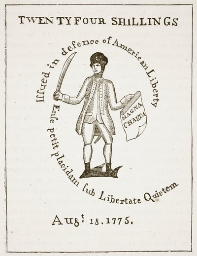 American Bill of Credit, 1775 (illustration de Cassells Illustrated History of England) - American School