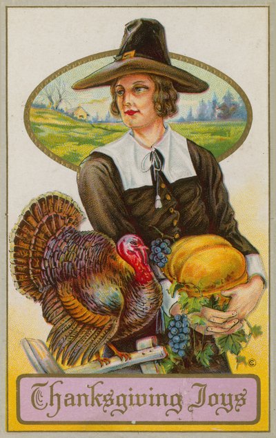 Carte de Thanksgiving américaine - American School