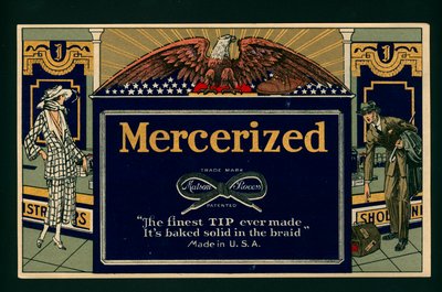 Publicité américaine pour le coton mercerisé - American School