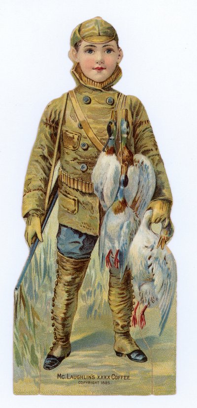 Garçon américain, à la chasse au gibier - American School