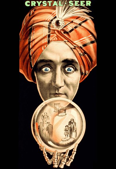 Affiche américaine pour le spectacle Crystal Seer (qui lit la boule de cristal) début 20e siècle (affiche) - American School
