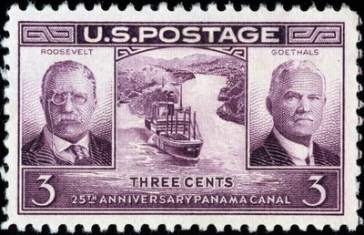 Timbre américain sur le 25e anniversaire du canal de Panama - American School
