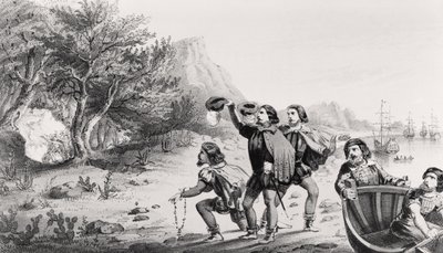 Amerigo Vespucci débarque dans le Nouveau Monde, de 