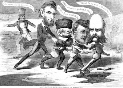 Une fête sur glace ou laisser les choses glisser sur le Rappahannock, de The Humors of War - American School