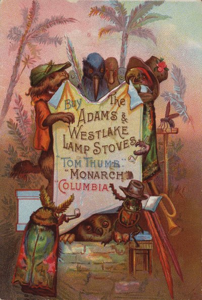 Animaux tenant une affiche - American School