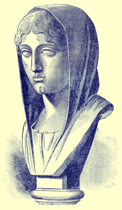 Aspasie, illustration de History of Greece par Victor Duruy, publiée en 1890 - American School