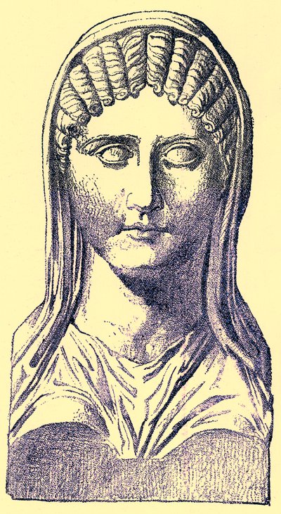 Aspasie, illustration de History of Greece par Victor Duruy, publiée en 1890 - American School
