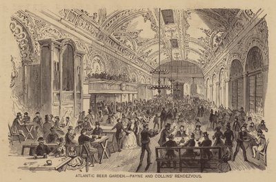 Atlantic Beer Garden, Rendez-vous de Payne et Collins (gravure) - American School