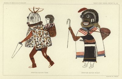 Awatobi Soyok Taka, Awatobi Soyok Wuqti (lithographie couleur) - American School