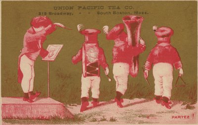 Bande, publicité pour Union Pacific Tea Co, South Boston - American School