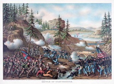 Bataille de Chattanooga, pub. Kurz & Allison - American School