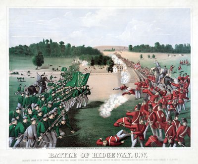 Bataille de Ridgeway, C.W., pub. 1869 - American School