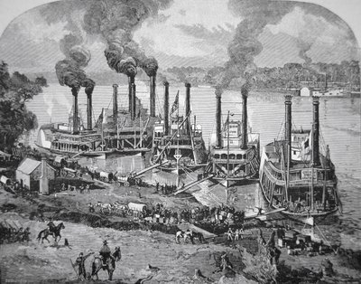 Bataille de Shiloh aussi connue sous le nom de Pittsburg Landing, avril 1862 - American School