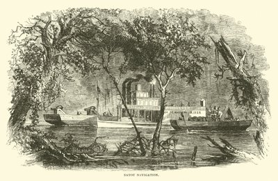 Navigation dans le bayou, mars 1863 - American School