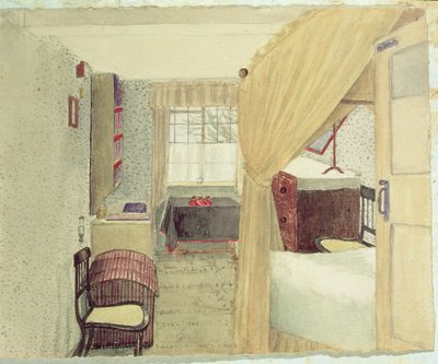 Intérieur de chambre à Albany, New York, 1861 - American School