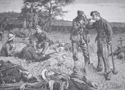 Entre les lignes pendant une trêve (lithographie) - American School