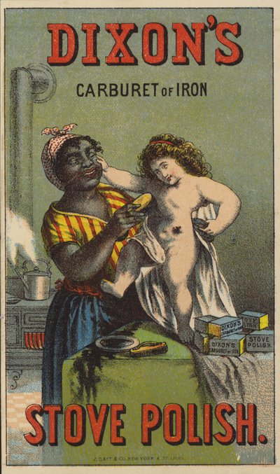 Femme noire polissant un enfant - American School