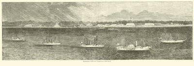 Flotte de blocus au large de Wilmington, New Inlet, octobre 1864 - American School