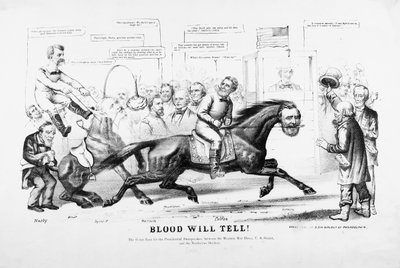 Le sang parlera, caricature politique - American School