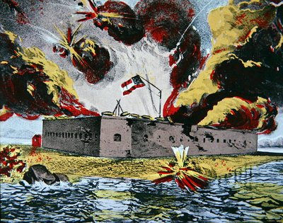 Bombardement de Fort Pulaski, île de Cockspur, Géorgie - American School