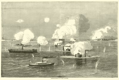 Bombardement de Fort Sumter, avril 1863 - American School