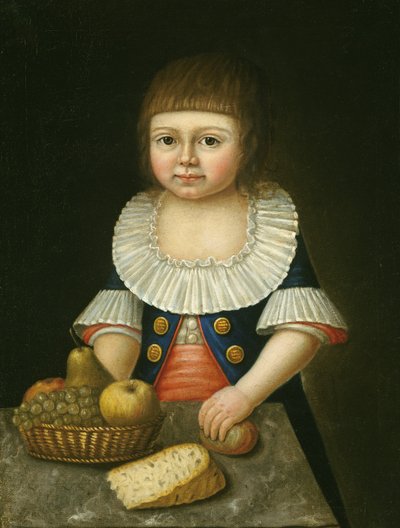 Garçon avec un panier de fruits, c.1790 - American School