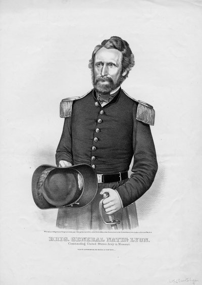 Brig. Général Nathl. Lyon, pub. par Currier & Ives, 1861 - American School