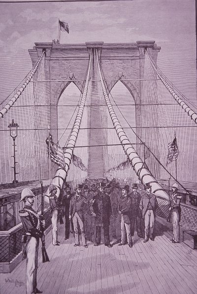Pont de Brooklyn, le président Arthur à la cérémonie d