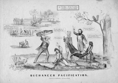 Pacification des Buchaneers ; publié par E H Fletcher, New York, vers 1856 - American School