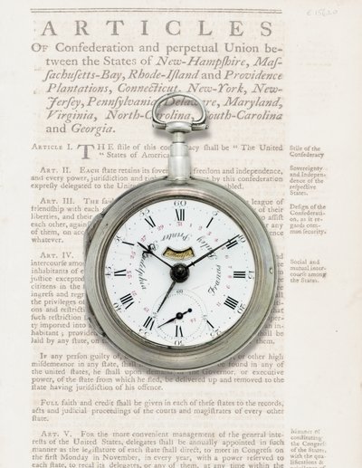 Montre calendrier, vers 1780 - American School