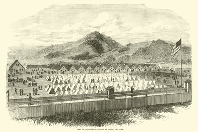 Camp de prisonniers confédérés à Elmira, New York, mai 1865 - American School