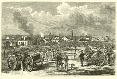 Canon confédéré capturé devant le quartier général du général Thomas, novembre 1863 - American School