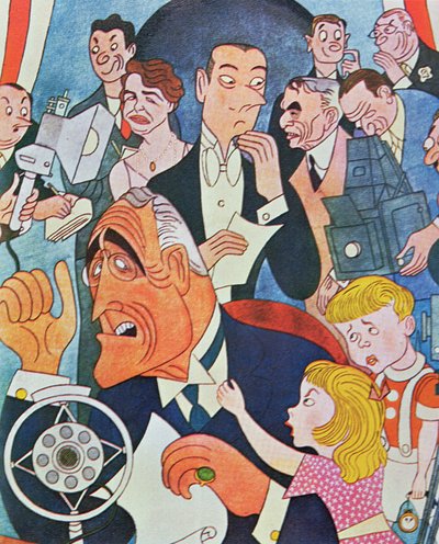 Commentaire caricatural sur les émissions radiophoniques 