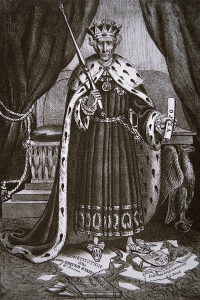 Caricature représentant le général Andrew Jackson comme 