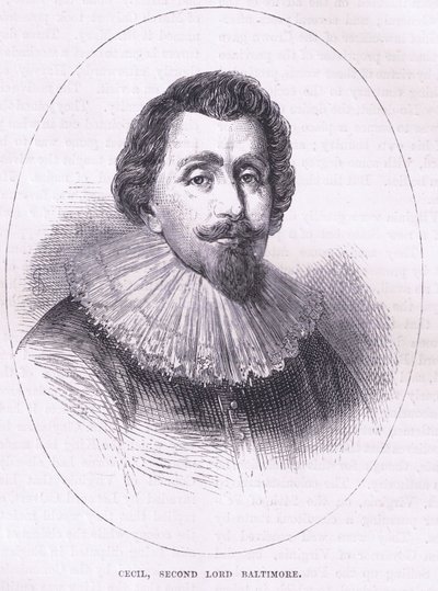 Cecil, deuxième Lord Baltimore, illustration de l