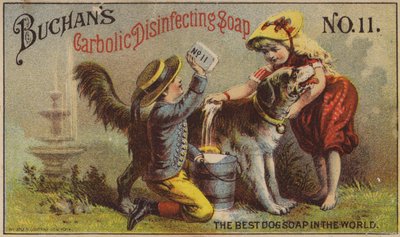 Enfants lavant un chien - American School