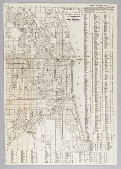 Carte de la ville de Chicago - American School