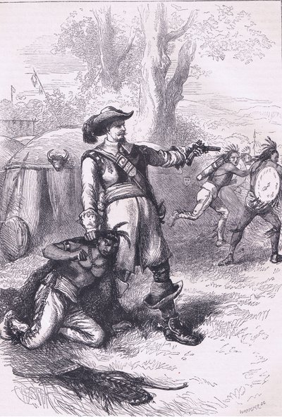 Colonel Atherton et les Indiens 1661, illustration de l