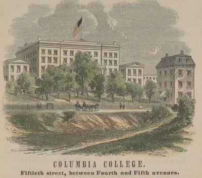 Columbia College, Fiftieth Street, entre Fourth et Fifth Avenues, 1865 - American School