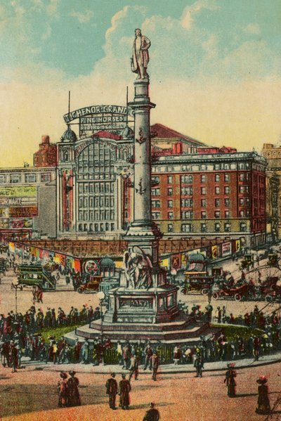 Columbus Circle, New York, c.1900 - American School