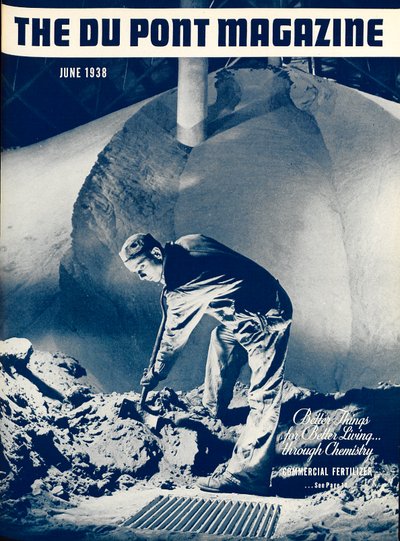 Engrais commercial, couverture du DuPont Magazine, juin 1938 - American School