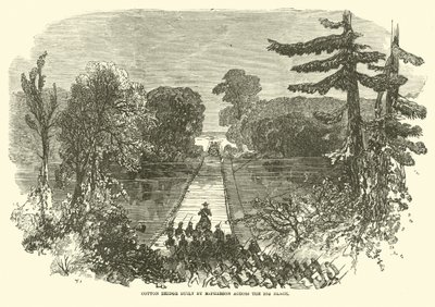 Pont de coton construit par McPherson sur le Big Black, mai 1863 - American School