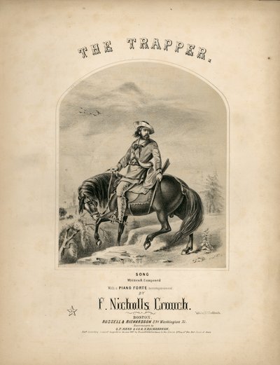Couverture de la partition pour The Trapper, 1857 - American School